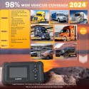 LAUNCH CRP129 HD Elite 24V Heavy Duty Truck All Systems Diagnostic Tools 7 Service Oil Speed Limit Injector DPF OBD2 Scanner