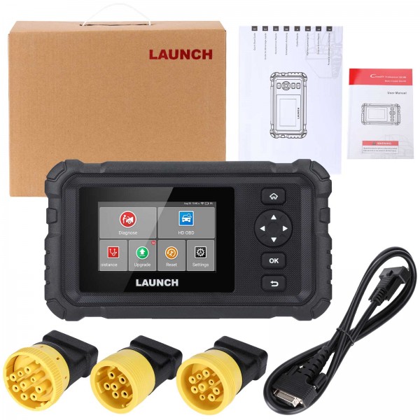 LAUNCH CRP129 HD Elite 24V Heavy Duty Truck All Systems Diagnostic Tools 7 Service Oil Speed Limit Injector DPF OBD2 Scanner