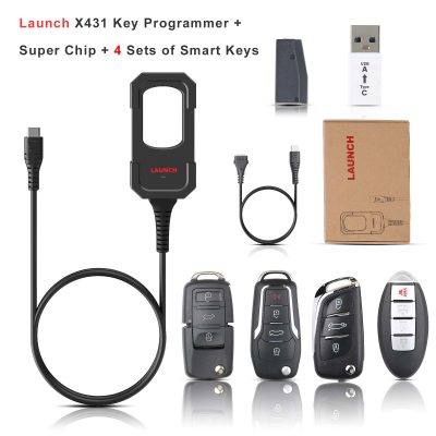 Launch X431 Key Programmer Remote Maker with Super Chip and 4 Sets of Smart Keys