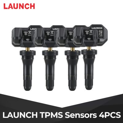 4pcs Launch LTR-03 RF Sensor 315MHz & 433MHz 2 in 1 Universal Programmable TPMS Sensor (Metal Valves/ Rubber Valves)