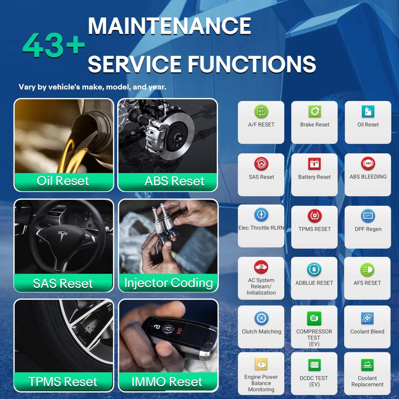 X431 CRP919 EV 43 special functions