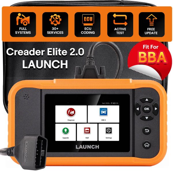 LAUNCH Creader Elite 2.0 BBA Bi-Directional OBD2 Scanner for BMW Mercedes-Benz Volkswagen VW Audi VAG Group, Full System with Full Functions - Image 6