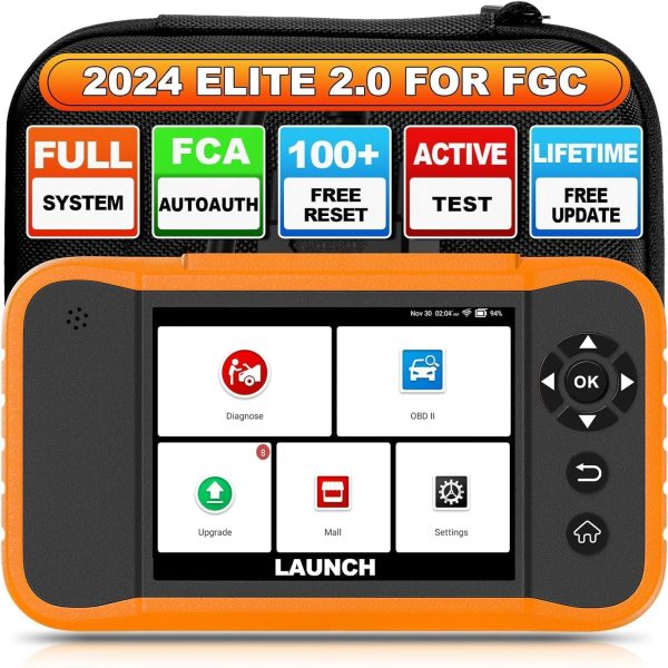 LAUNCH Creader Elite 2.0 FGC for Ford GM Chrysler Full System Bi-Directional Diagnostic Scanner ECU Coding Bi-directional Control Special Service