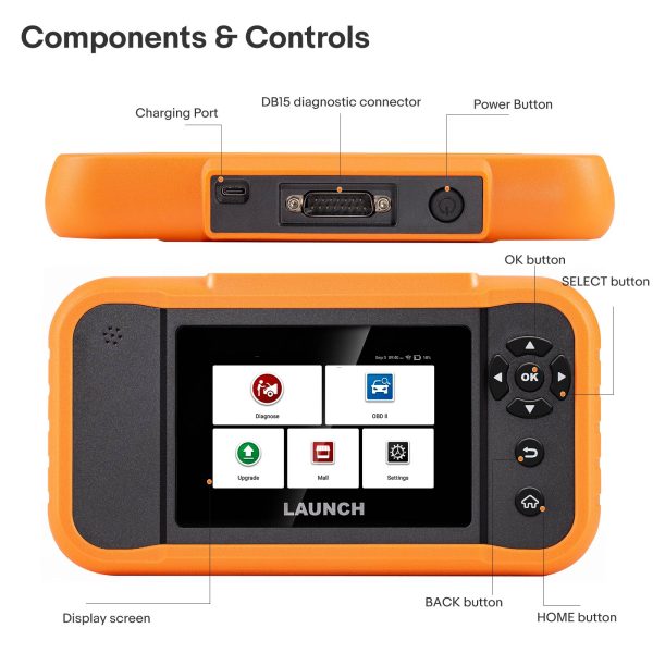 LAUNCH Creader Elite 2.0 FGC for Ford GM Chrysler Full System Bi-Directional Diagnostic Scanner ECU Coding Bi-directional Control Special Service - Image 5