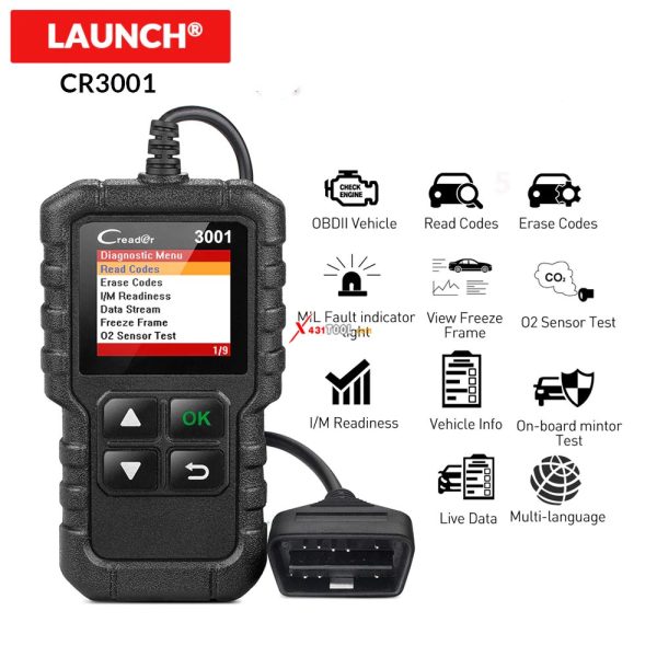 Launch Creader CR3001 Full OBD2 Scanner Engine Code Reader Same as AL419 - Image 3