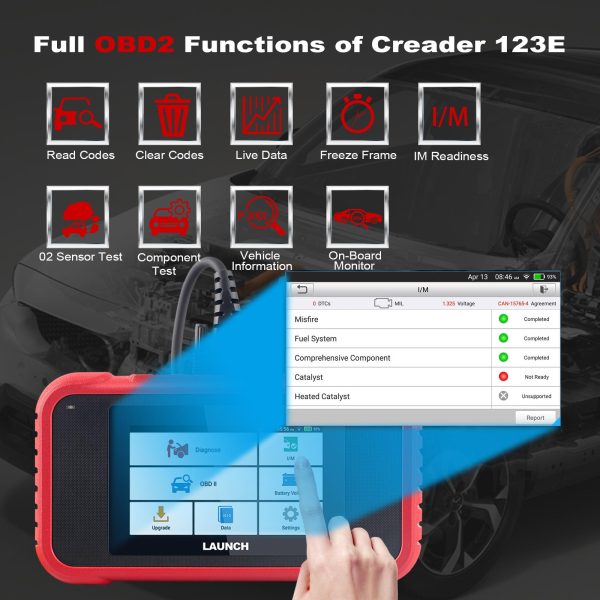 Original LAUNCH CRP123E 4 System Diagnostic Tool for Engine/ Antilock Braking/ Airbag/ Transmission Better Than CRP123 - Image 5