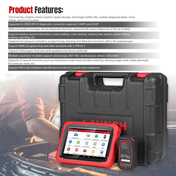 2025 LAUNCH X431 PROS V5.0 Auto Diagnostic Tool Full System Scanner with Launch X431 GIII X-PROG 3 Advanced Immobilizer - Image 9