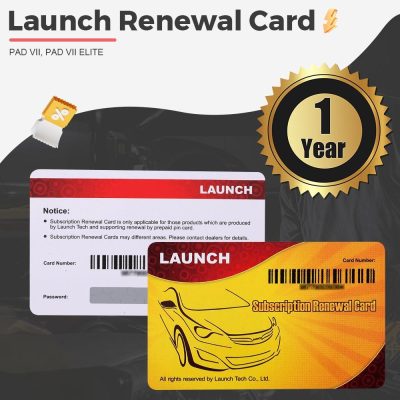 One Year Online Software Update Service for Launch X431 PAD VII Elite Passenger Vehicle