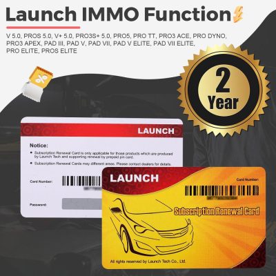 Two Years Update Service for Launch X431 IMMO Activation on PAD VII,PAD V,PRO5,PAD V ELITE,PRO ELITE,PRO3 ACE, PRO3S+ V5.0, PRO3 APEX