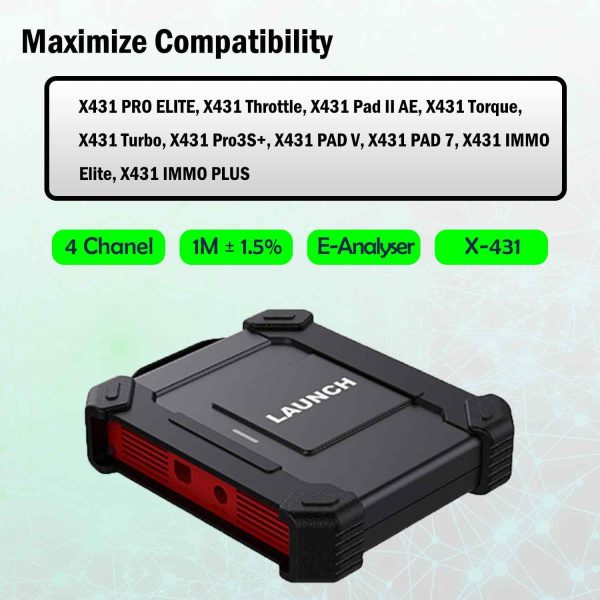 LAUNCH X431 O2-2 Oscilloscope Scopebox Analizador 4 Channel Digital Scopebox Tester USB Port Works with X431 PAD VII, PAD V, PAD III - Image 11