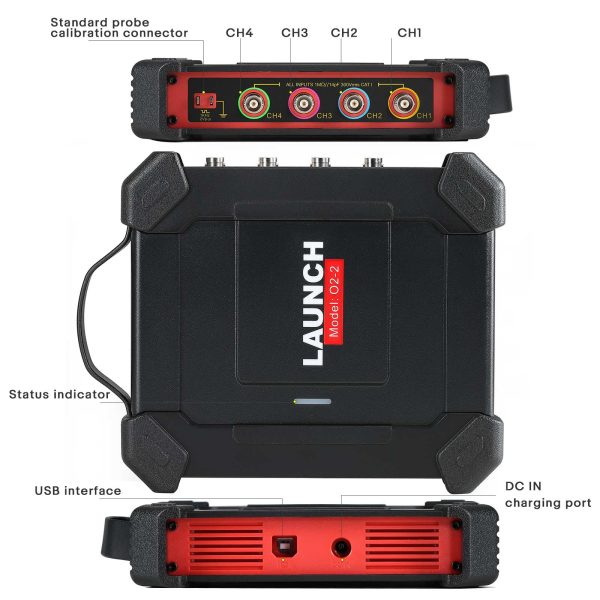 LAUNCH X431 O2-2 Oscilloscope Scopebox Analizador 4 Channel Digital Scopebox Tester USB Port Works with X431 PAD VII, PAD V, PAD III - Image 12